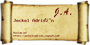 Jeckel Adrián névjegykártya