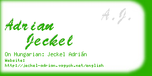 adrian jeckel business card